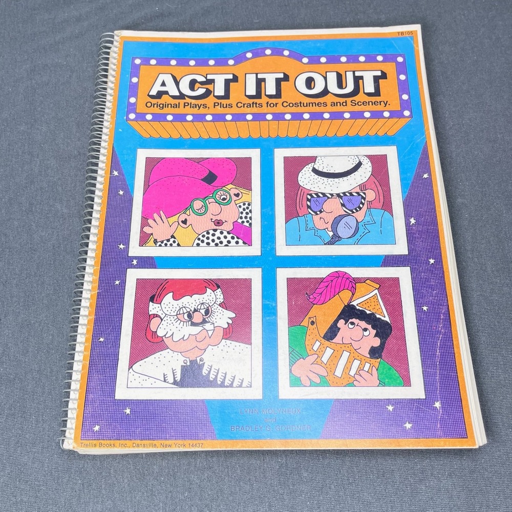 Trellis Books Act It Out Original Plays Crafts Costumes OS 1985 Vintage